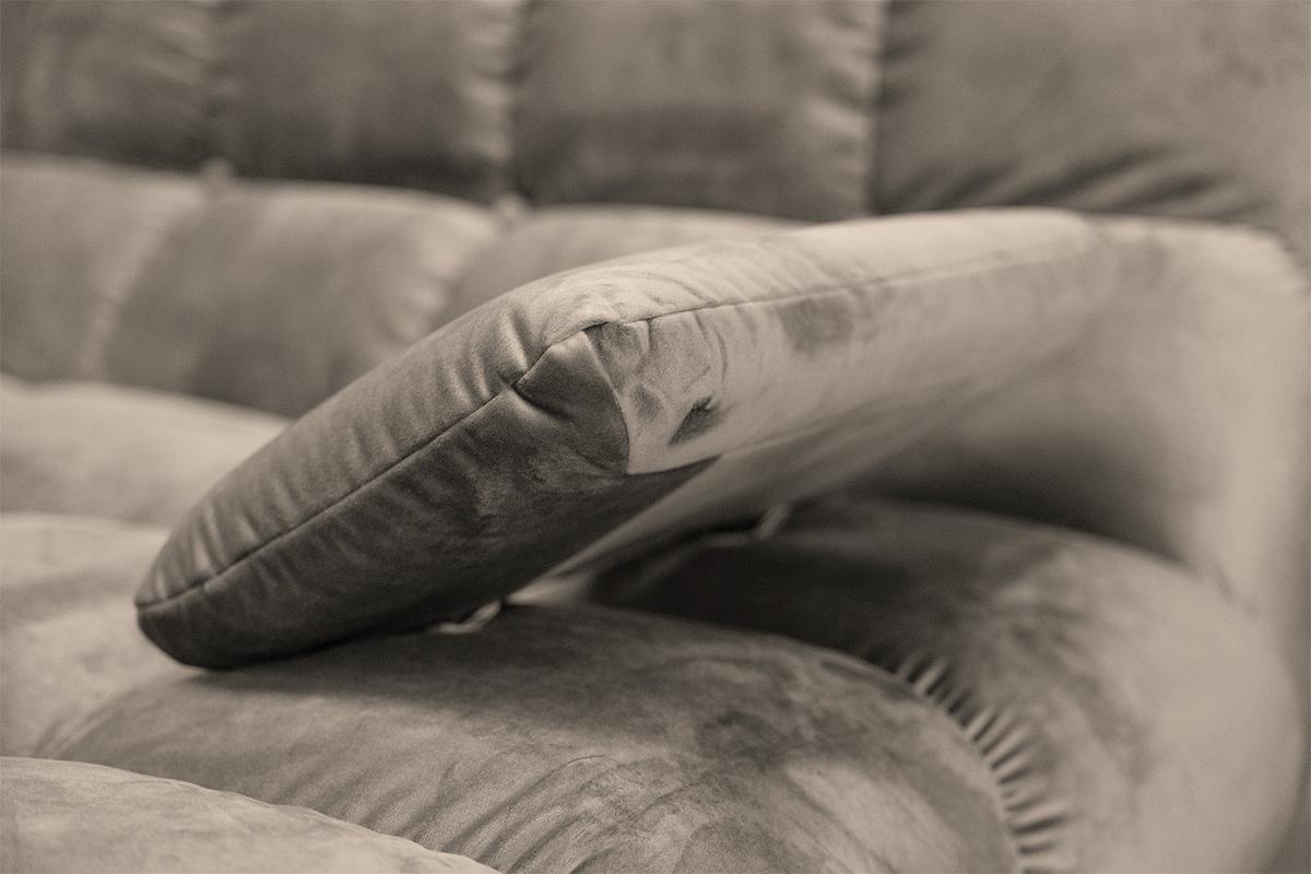 BIG SOFA VIVIEN Braun Velvet - Schwarz/Braun, Kunststoff/Textil (296/85/178cm) - KAWOLA
