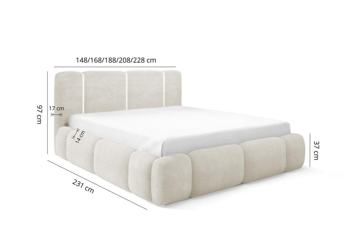 POLSTERBETT Springs - Schwarz, Holzwerkstoff/Textil (160/200cm) - Fun Möbel