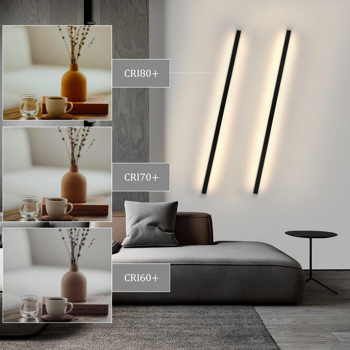 LED-DECKENLEUCHTE Macnamara(2er-set) 4/2.5/100cm - Schwarz, Metall (2.5/4/100cm) - Nettlife