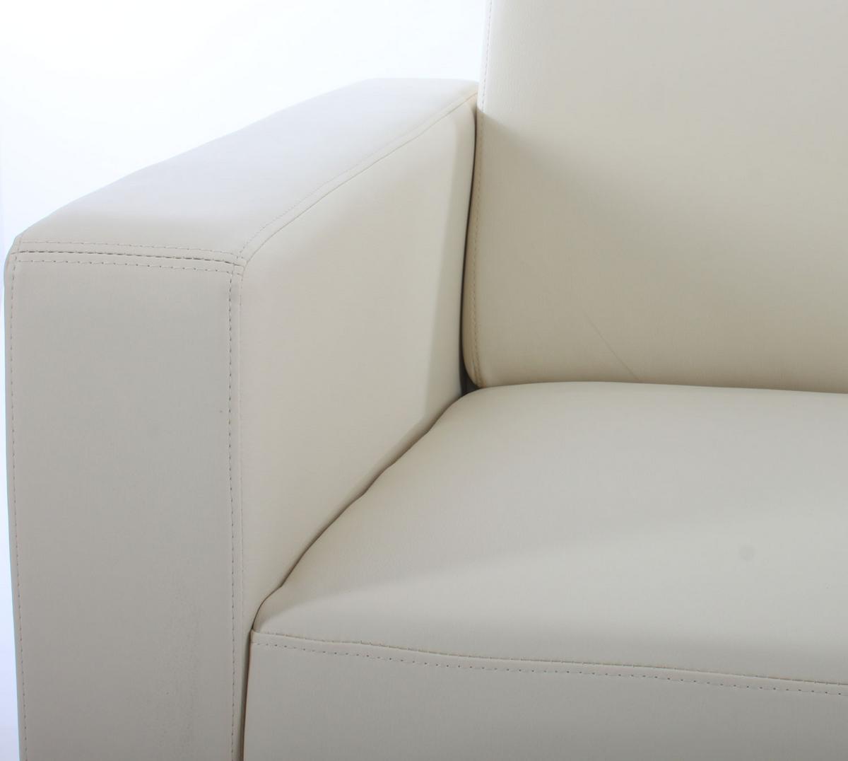 SOFA-GARNITUR Cremeweiß - Creme/Weiß, Textil (136/76/72cm) - MCW