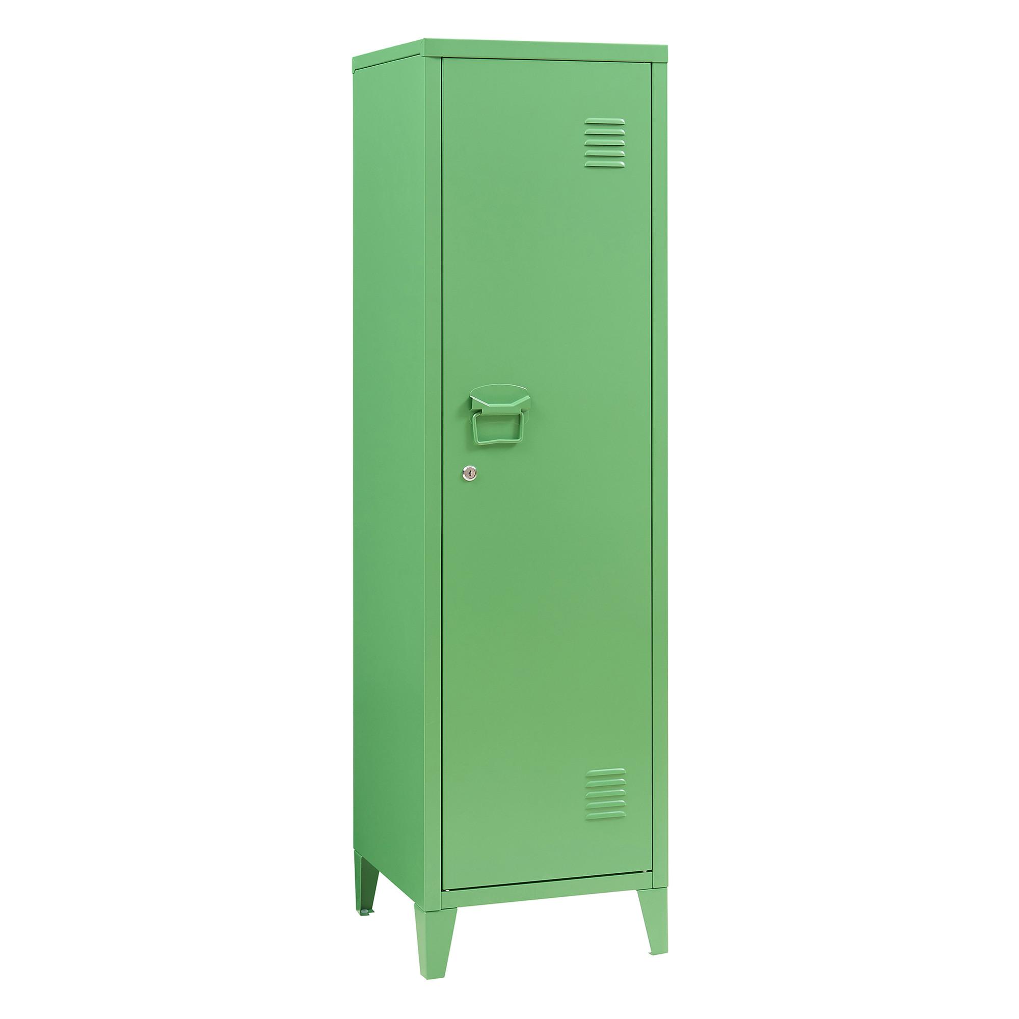 EINZELSPIND Kurikka - Dunkelgrün, Metall (38/137/38cm) - [en.casa]