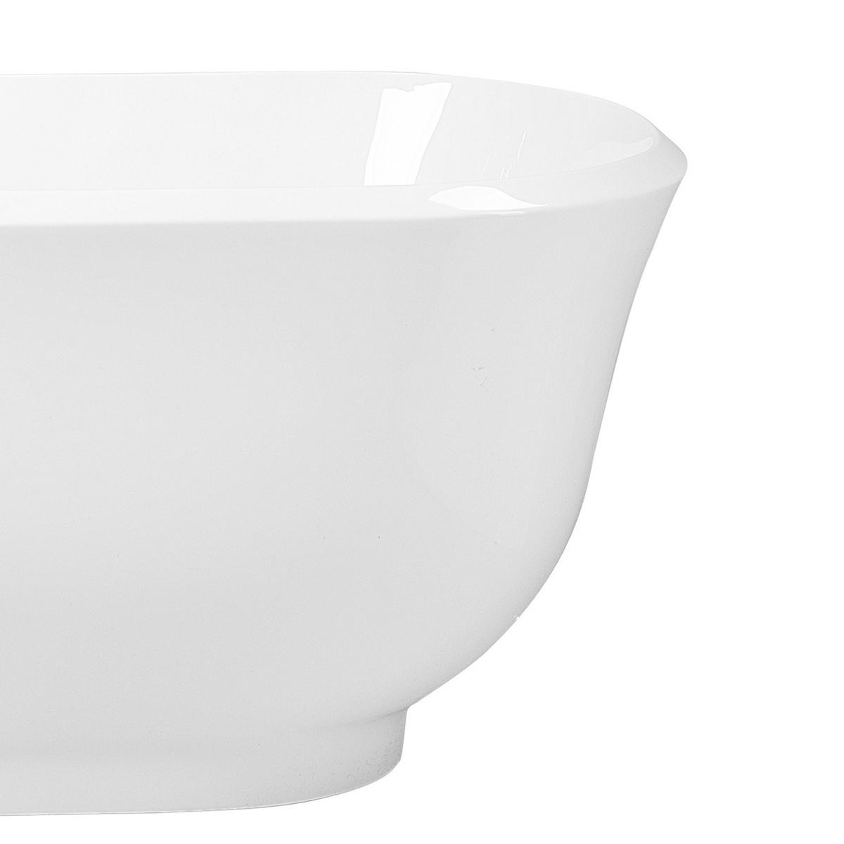 BADEWANNE FREISTEHEND 77x170x61 cm weiß Tesoro - Weiß, Kunststoff (77/61/170cm) - Beliani