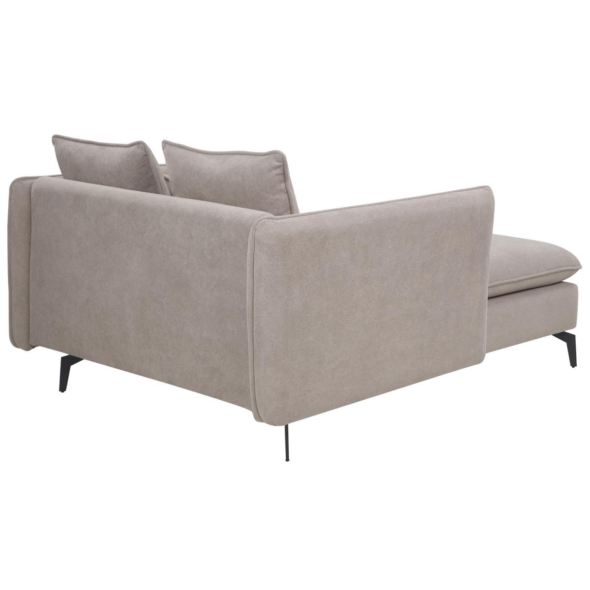 XXL-SESSEL taupe/schwarz Charmes - Taupe/Schwarz, Textil (124/72/159cm) - Beliani