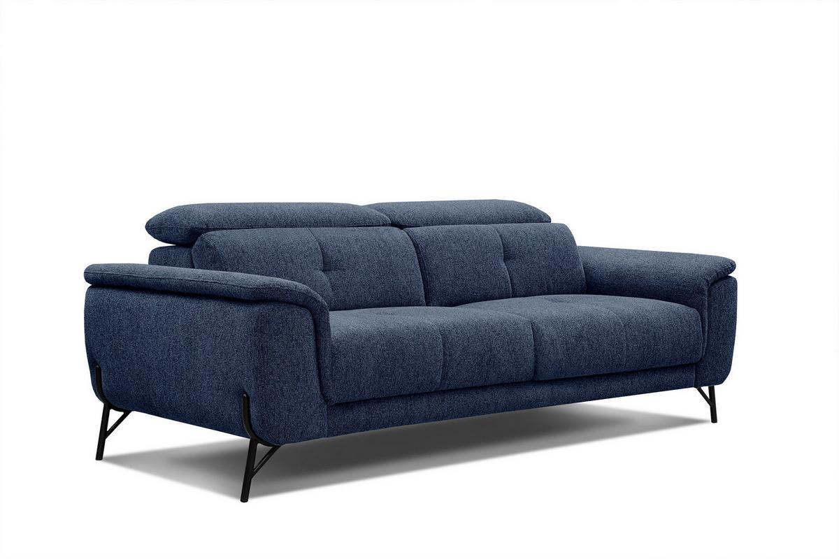 SOFA AVENA 3-Sitzer, dunkelblau - Dunkelblau, Holzwerkstoff/Textil (204/80/108cm) - Wozimo