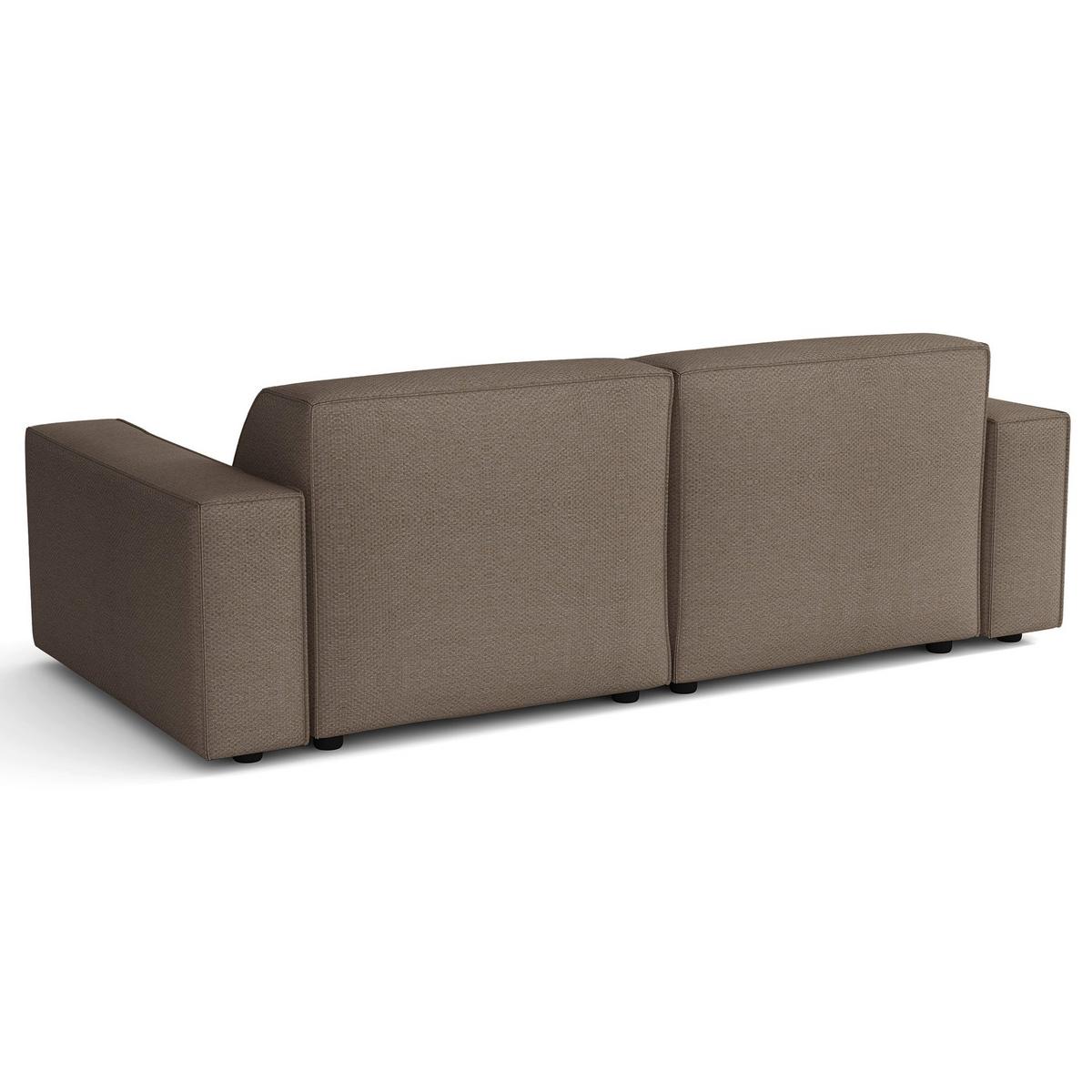 ECKSOFA Sellmo 210 cm - Hellbraun/Schwarz, Kunststoff/Textil (210/166cm) - Selsey