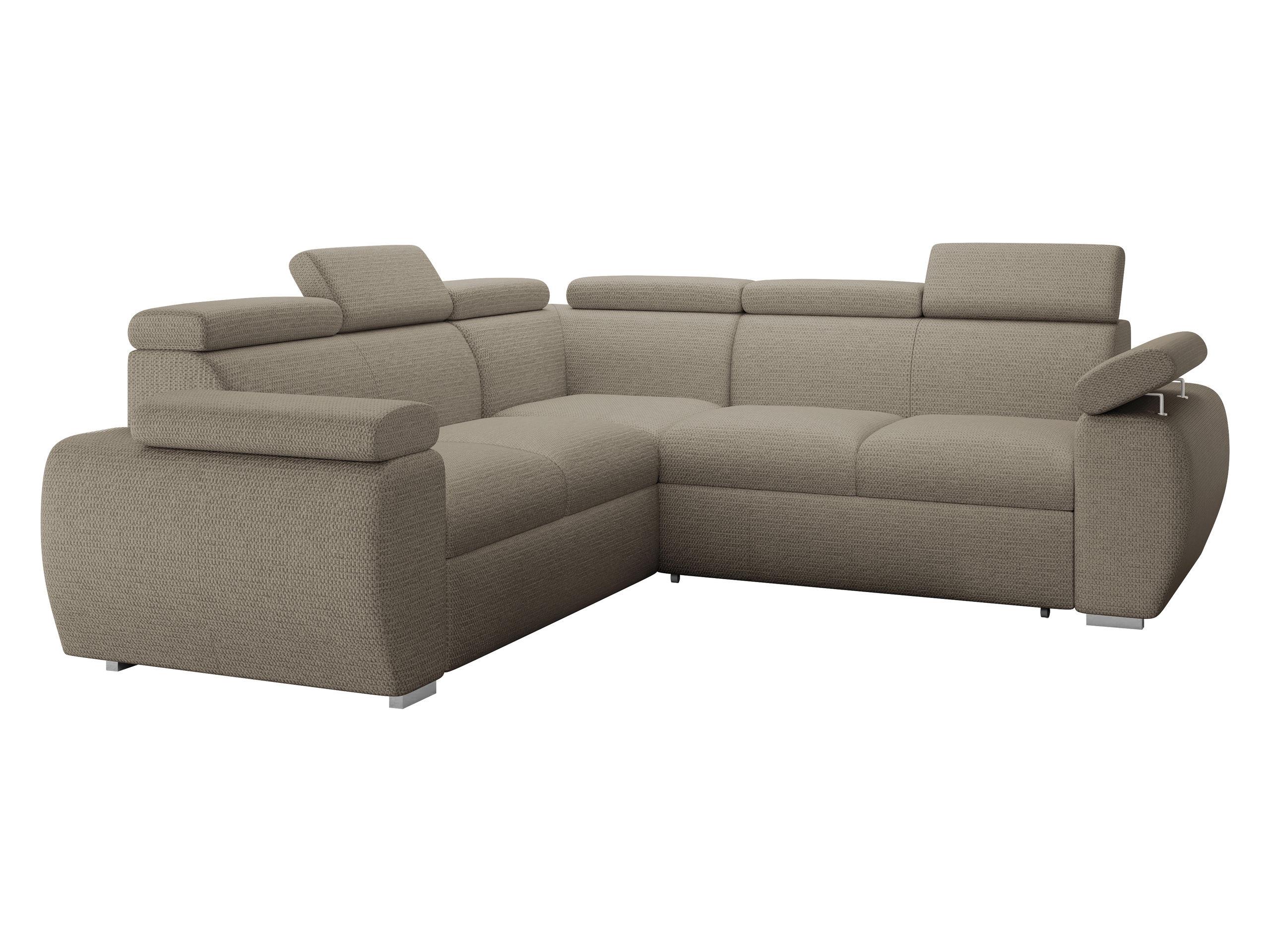 ECKSOFA Boston Maxi - Hellbraun/Chromfarben, Holz/Textil (260/260cm) - MIRJAN24