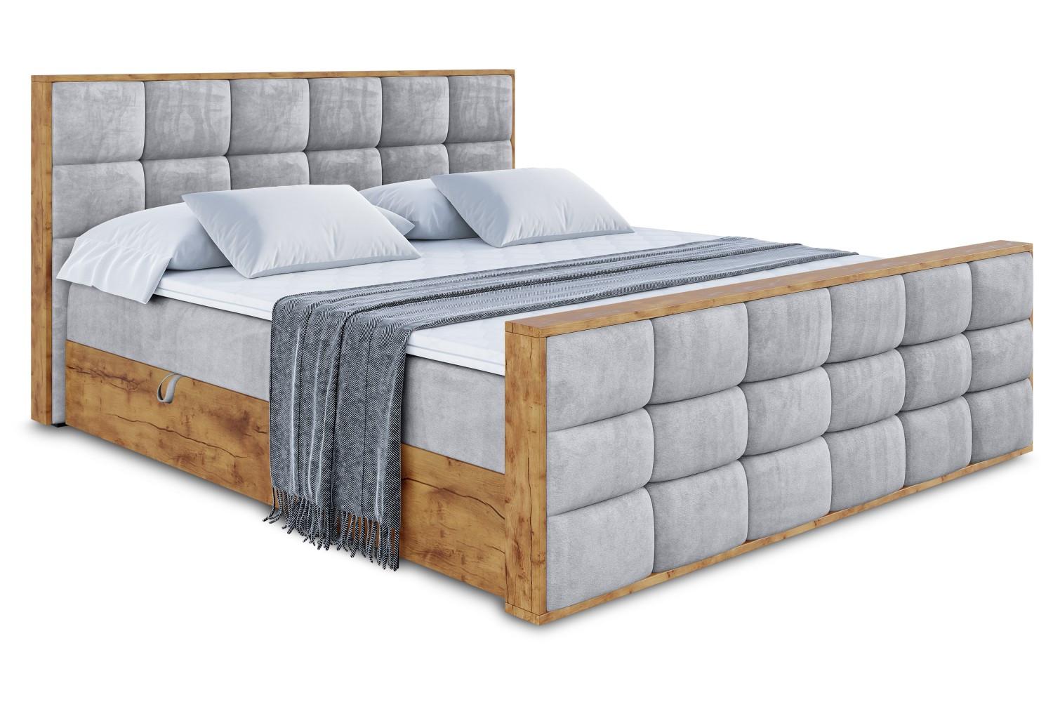 BOXBETT mit Matratze H4 und Lattenrost - LOLLI2-Z - 120x200 - Grau Monolith - Grau, Holzwerkstoff (120/200cm) - ALTDECOR