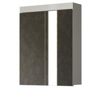 SPIEGELSCHRANK weiß Hochglanz 60 x 77 cm, Badschrank 2-türig - Weiß, Glas/Holzwerkstoff (60/77/17cm) - Top.Furn