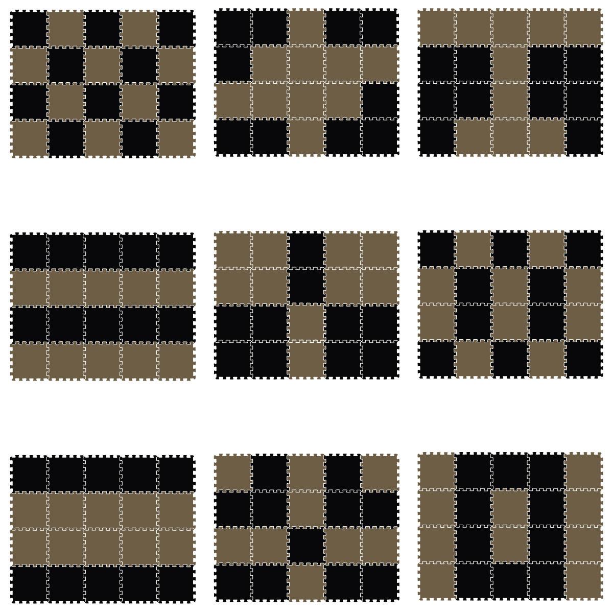 SPIELMATTE ab Null - 180/90 cm Puzzlematte Schwarz - Multicolor, Kunststoff (30/30cm) - Littletom