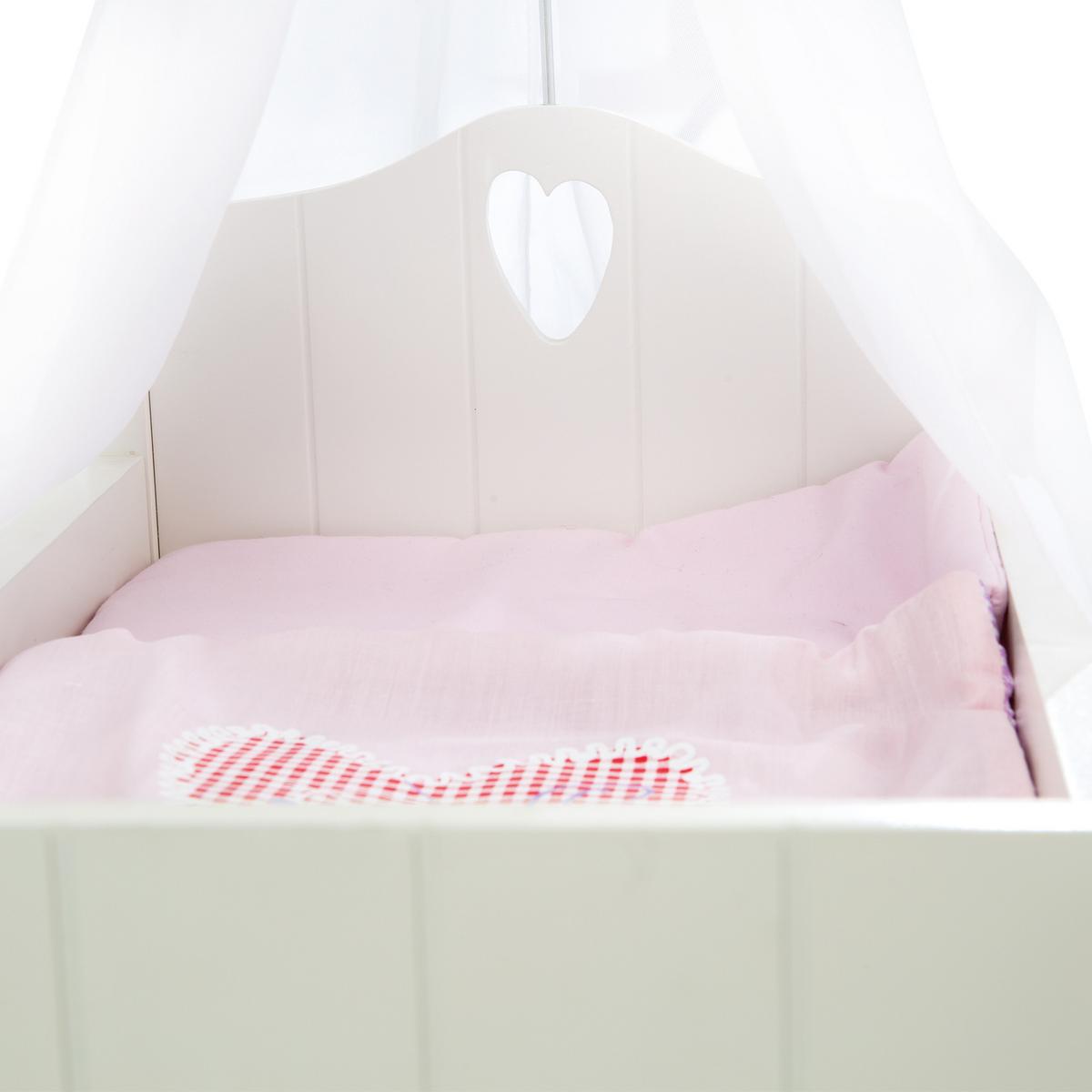 PUPPENSTANDBETT Fienchen - Weiß, Holzwerkstoff (30/60/52cm) - Roba