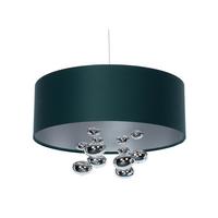 HÄNGELEUCHTE Grün 40/96 cm - Silberfarben/Grün, Kunststoff (40/1/96cm) - ONZENO
