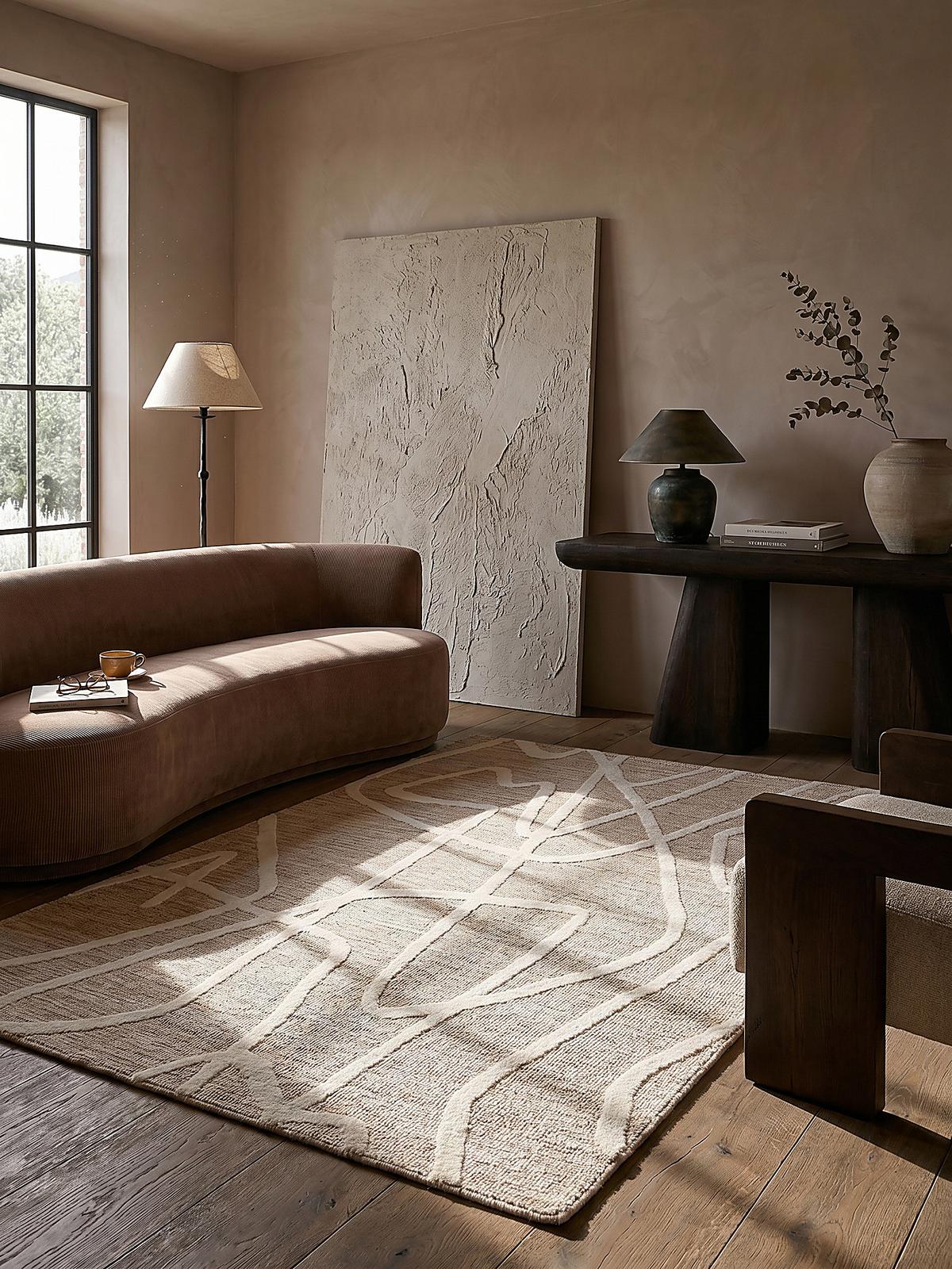 TEPPICH ARLEN, abstrakt, Taupe, 120 x 170 cm - Beige, Textil (170/120cm) - KADIMA DESIGN