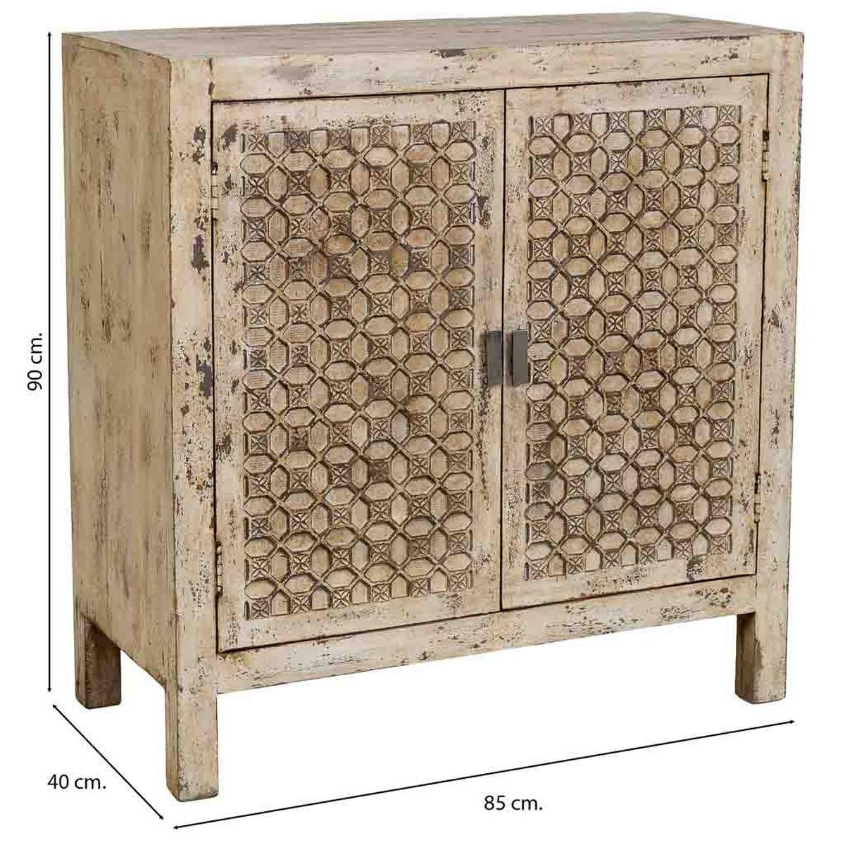 KOMMODE aus holz 85x40x90cm - Grau, Holz (85/90/40cm) - Wanderlust