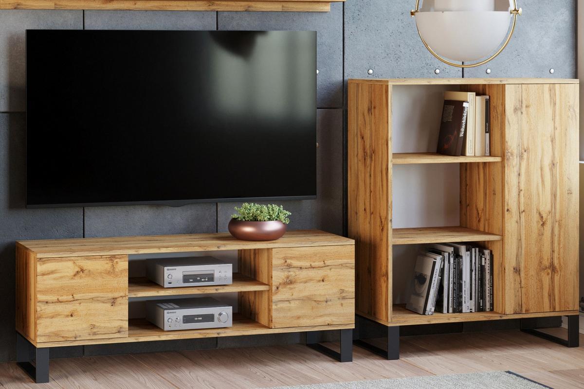 LOWBOARD Focus - Eichefarben, Holzwerkstoff (40/49/155cm) - RAUMHIRSCH FURNITURE