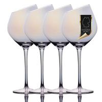 WEIN GLAS SET moderne Kante Regenbogen Schimmer 470 ml (4er-Set) - Transparent, Glas (0.47L) - Intirilife