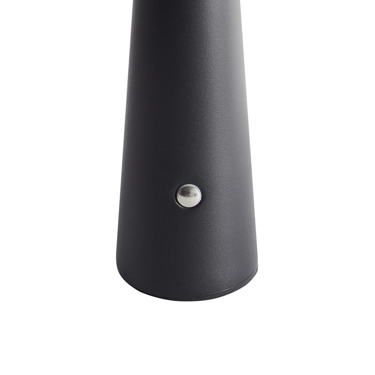 LED-TISCHLEUCHTE Schwarz/Weiß Agusan - Schwarz/Weiß, Metall (14/14/25cm) - Beliani