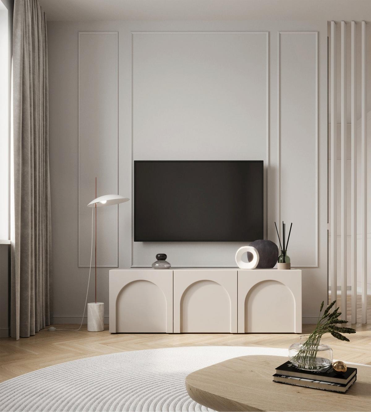 TV-LOWBOARD Arkadia Kaschmirgrau 150 cm - Taupe/Kaschmir, Holzwerkstoff (150/49/35cm) - Selsey
