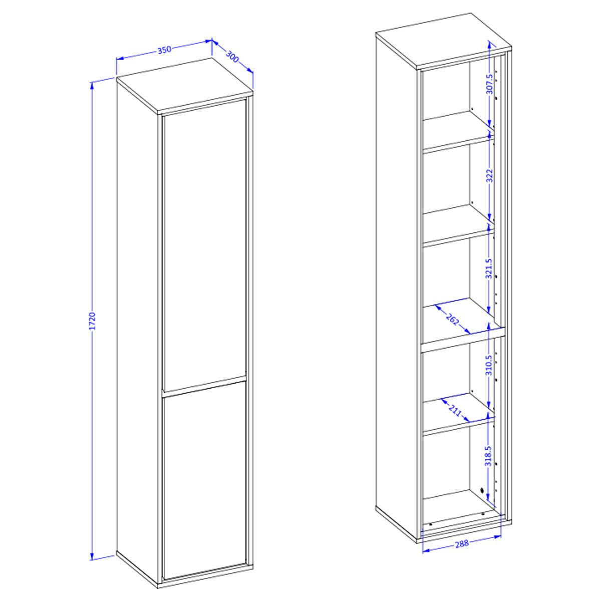 WASCHTISCHUNTERSCHRANK 78cm Sophéa 2er-Set Weiß - Weiß, Holzwerkstoff (78/50.8/48cm) - Petits-meubles