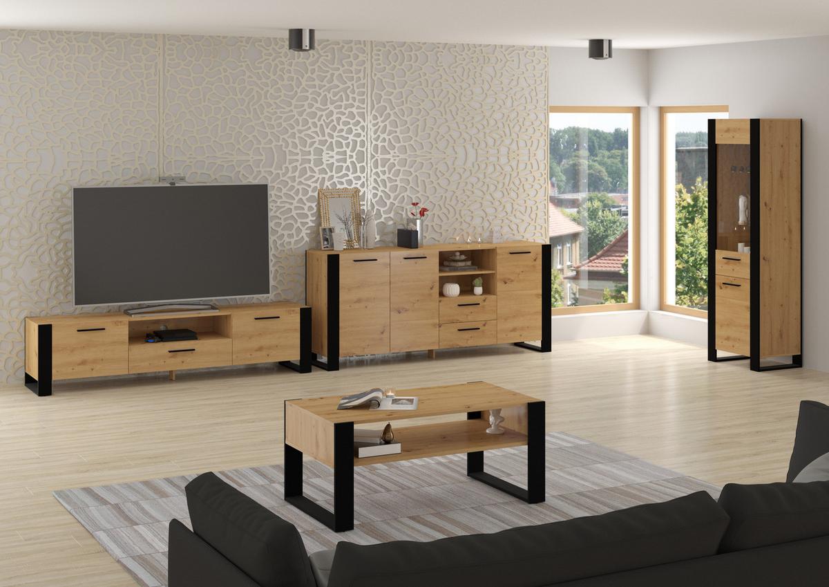 COUCHTISCH Artisann 110/48/60 - Eiche Artisan, Holzwerkstoff (60/110/48cm) - RAUMHIRSCH FURNITURE