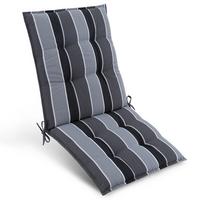 NIEDERLEHNERAUFLAGE Sun-NL 105/50/8cm Anthrazit-Gestreift - Multicolor, Textil (50/8/105cm) - Beautissu 