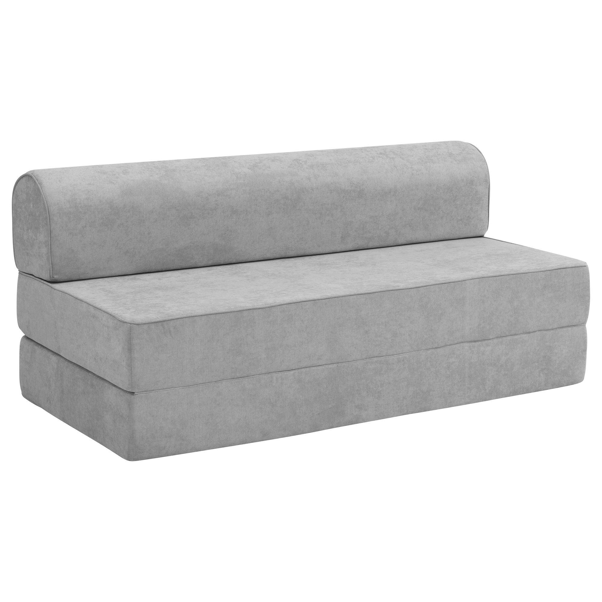 FALTSOFA Katusha Flachgewebe hellgrau - Hellgrau, Kunststoff (80/71/160cm) - 58aufmkessel
