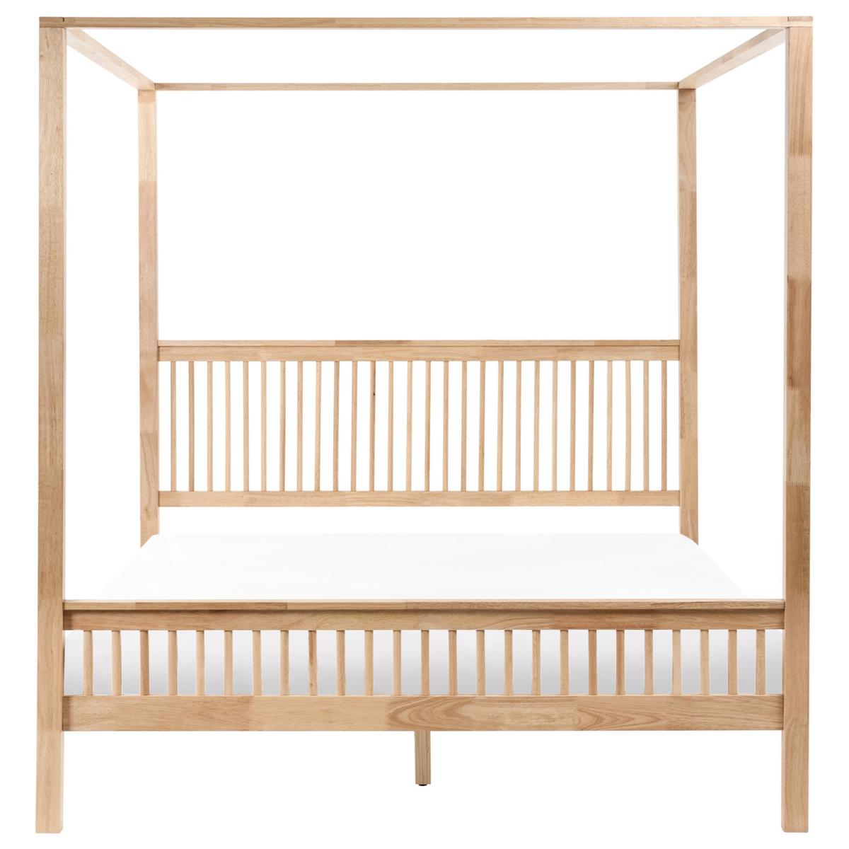 HIMMELBETT 180/200 cm Hellbraun Harfleur - Hellbraun, Holz (180/200cm) - Beliani