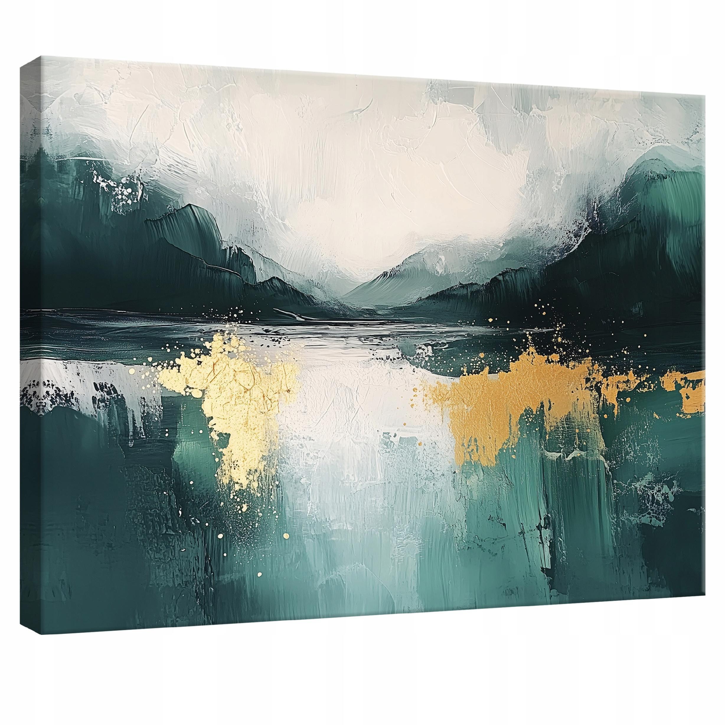 LEINWANDBILD Abstrakt Gold Modern 60x40 - Multicolor, Holzwerkstoff (60/40cm) - Wallarena