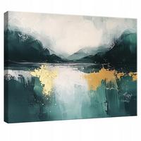 LEINWANDBILD Abstrakt Gold Modern 60x40 - Multicolor, Holzwerkstoff (60/40cm) - Wallarena