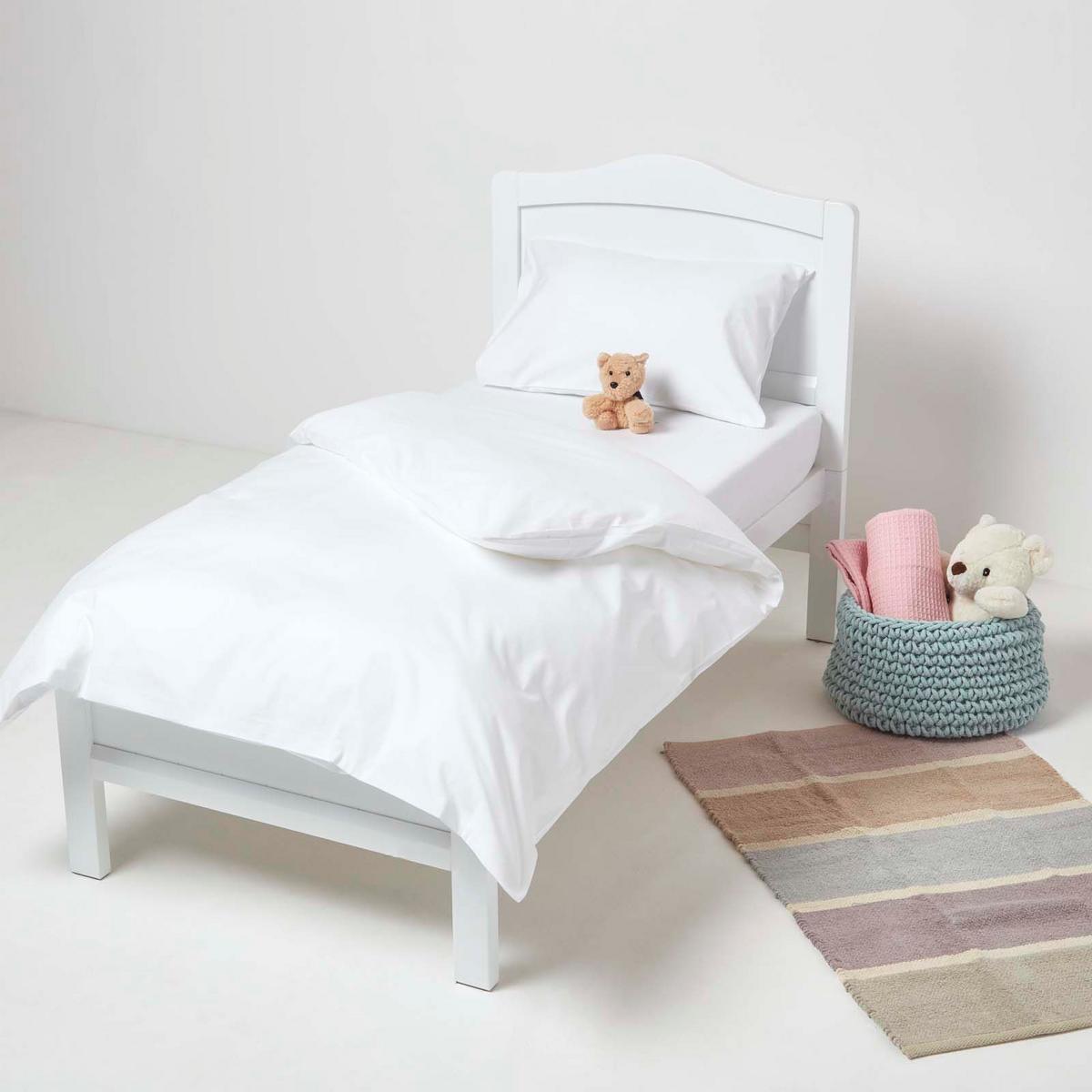KINDER-KISSENBEZÜGE 2er-Set, Perkal - Weiß, Textil (40/60cm) - Homescapes