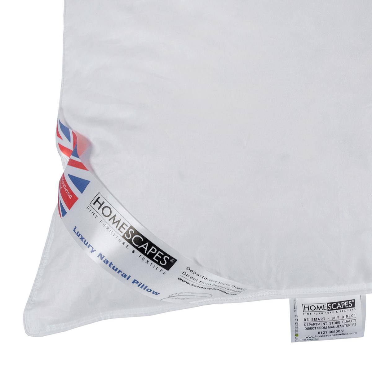 KOPFKISSEN extra prall, Federn & Daunen mit Kamille 48/74 cm - Weiß, Textil (48/74cm) - Homescapes