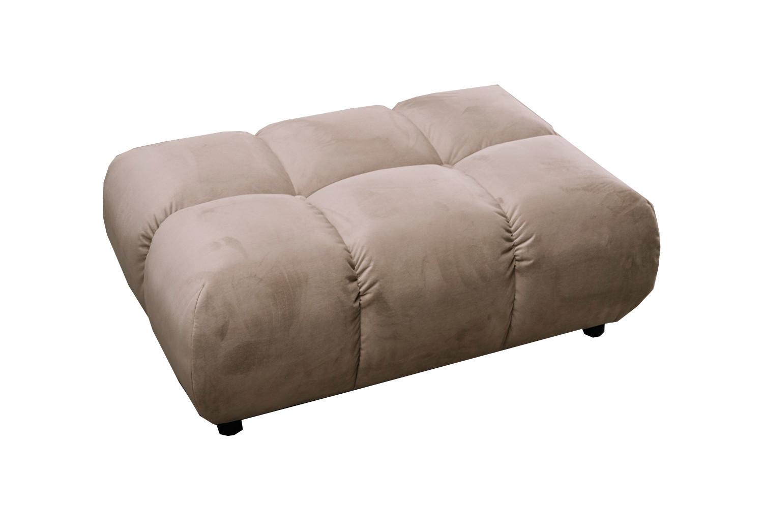 HOCKERBANK VIVIEN Braun Velvet - Braun, Textil (108/41/73cm) - KAWOLA