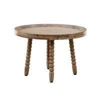 COUCHTISCH MORAVA, Akazie Massivholz, Ø 60 x 40 cm - Braun/Akaziefarben, Akazienholz/Holz (60/60/40cm) - KADIMA DESIGN