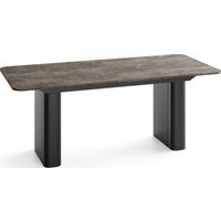ESSTISCH Riven rechteckig ausziehbar verlängerbar mit Butterfly-Auszug, Beton Dunkelgrau 180-276/90/76 cm - Dunkelgrau/Schwarz, Holzwerkstoff/Metall (90/276/76cm) - WFL GROUP