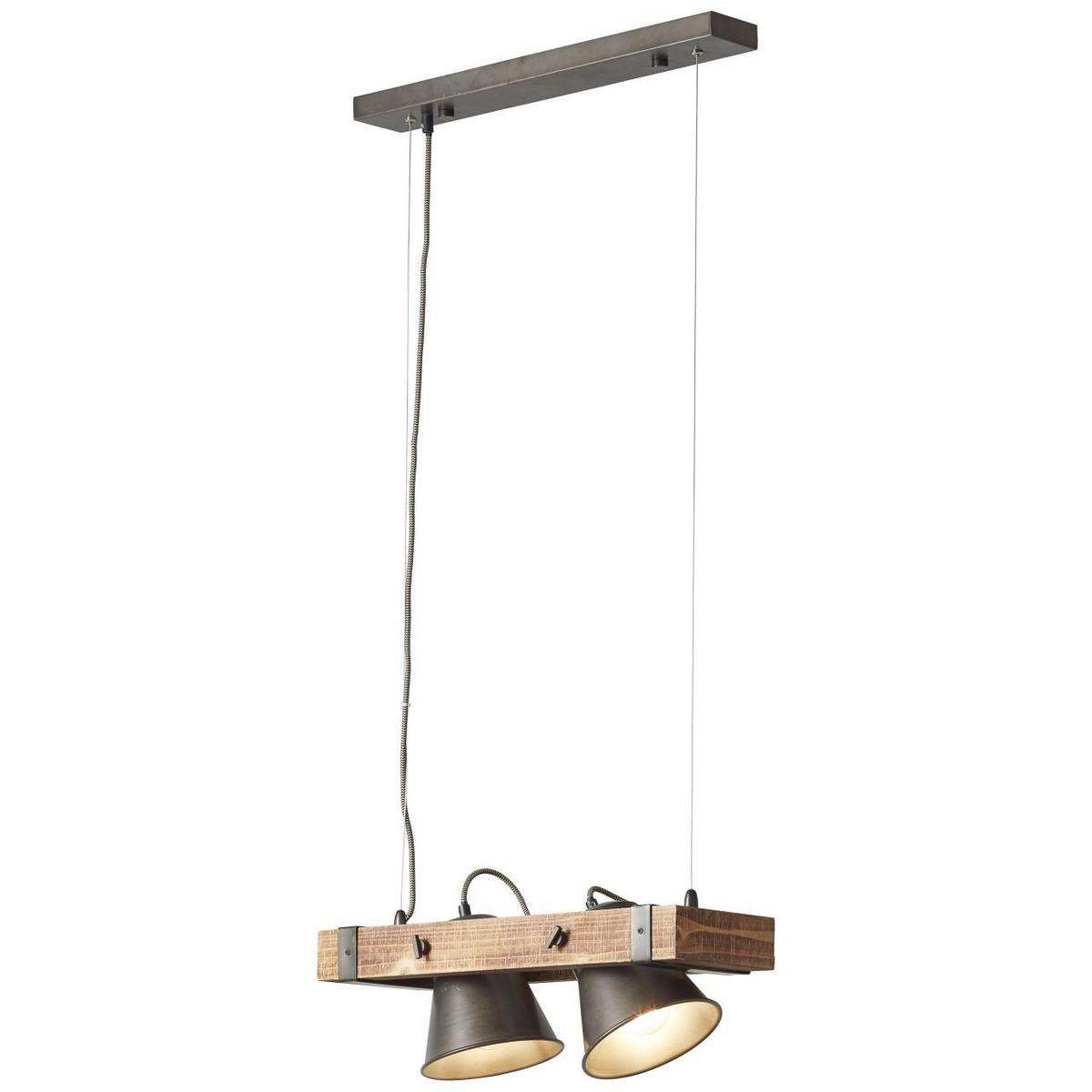 PENDELLEUCHTE Decca 85872/46 - Schwarz, Holz (20/51/115cm) - Brilliant