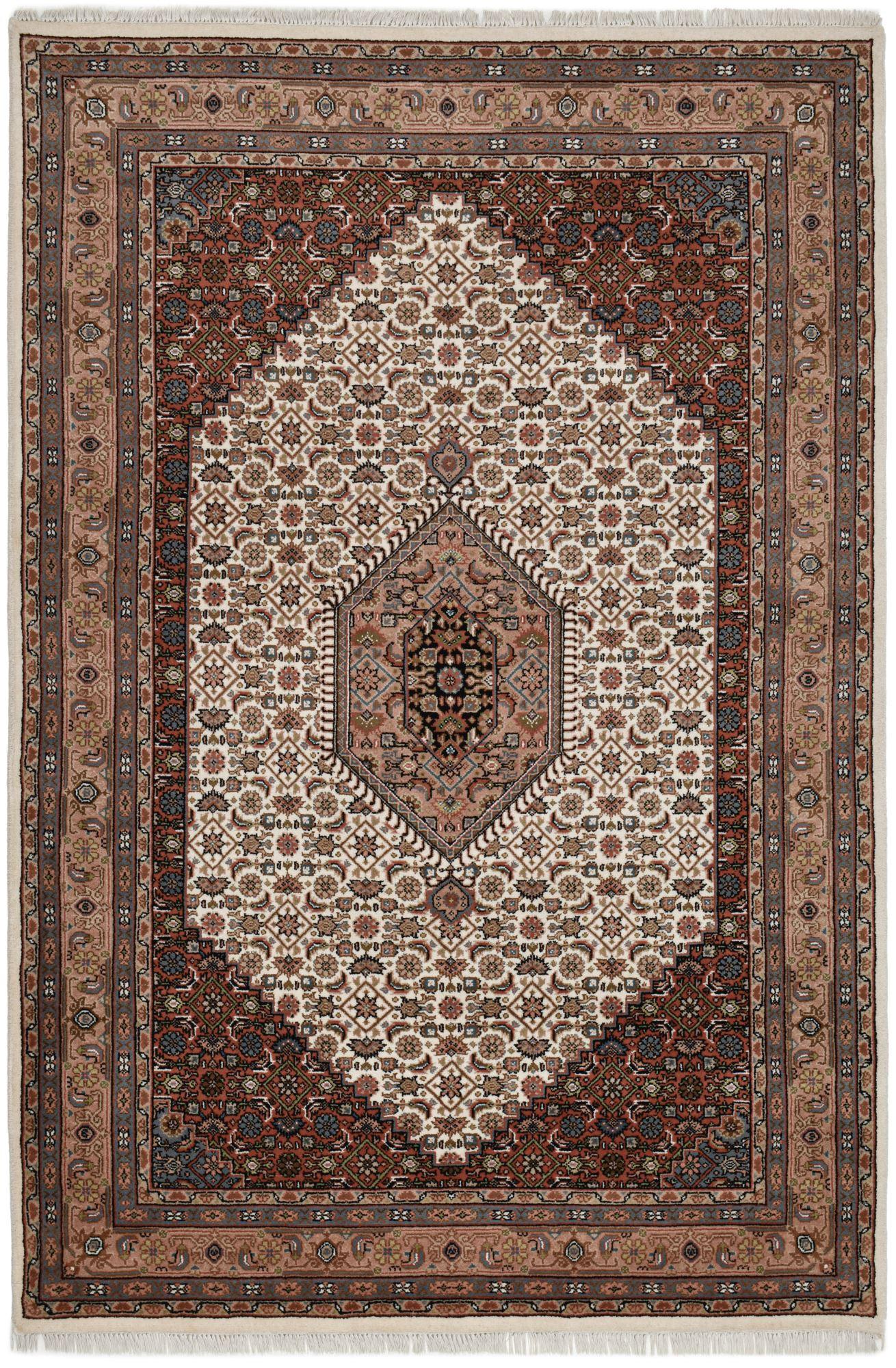 ORIENTTEPPICH Indo Bidjar, klassisch, strapazierfähig 40x60 cm - Creme, Textil (40/60cm) - Rug and Roll