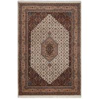 ORIENTTEPPICH Indo Bidjar, klassisch, strapazierfähig 120x180 cm - Creme, Textil (120/180cm) - Rug and Roll