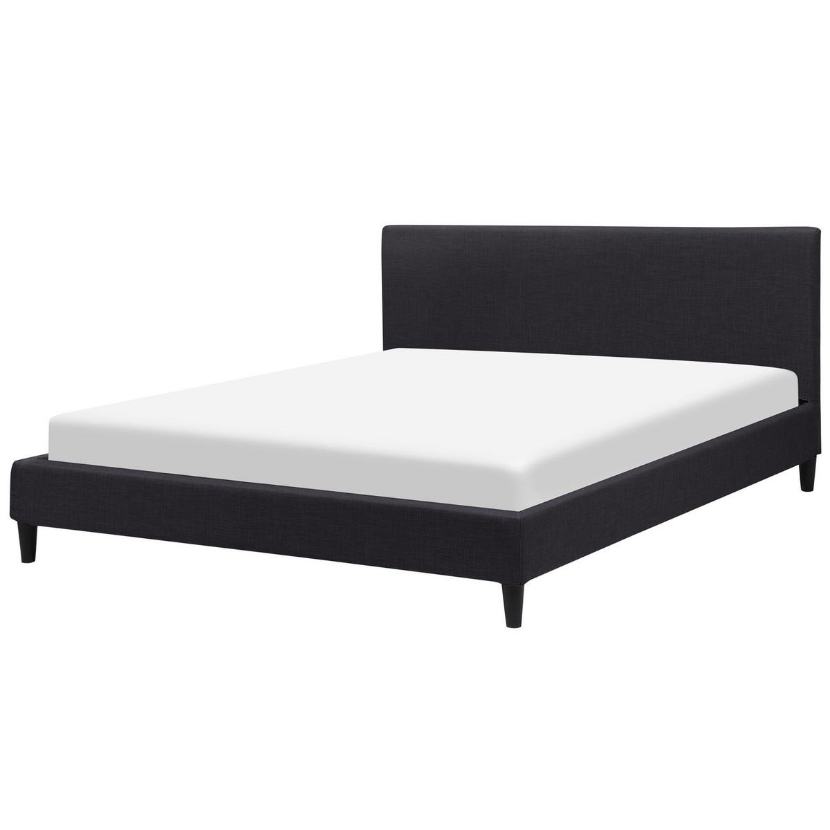 POLSTERBETT 160/200cm Schwarz Fitou - Schwarz, Textil (160/200cm) - Beliani