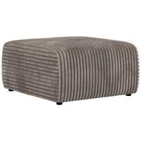 POUF NESSARO - Hellbraun Cord - Hellbraun/Schwarz, Kunststoff/Textil (87/44/96cm) - MKS