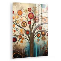 ACRYLGLASBILD Baum - Baum des Lebens - Farbe 60x80 cm - Braun, Glas (60/80cm) - MuchoWow