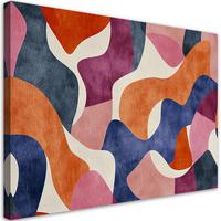 LEINWANDBILD Vintage bunte Abstraktion 60x40cm - Multicolor, Textil (60/40cm) - Feeby