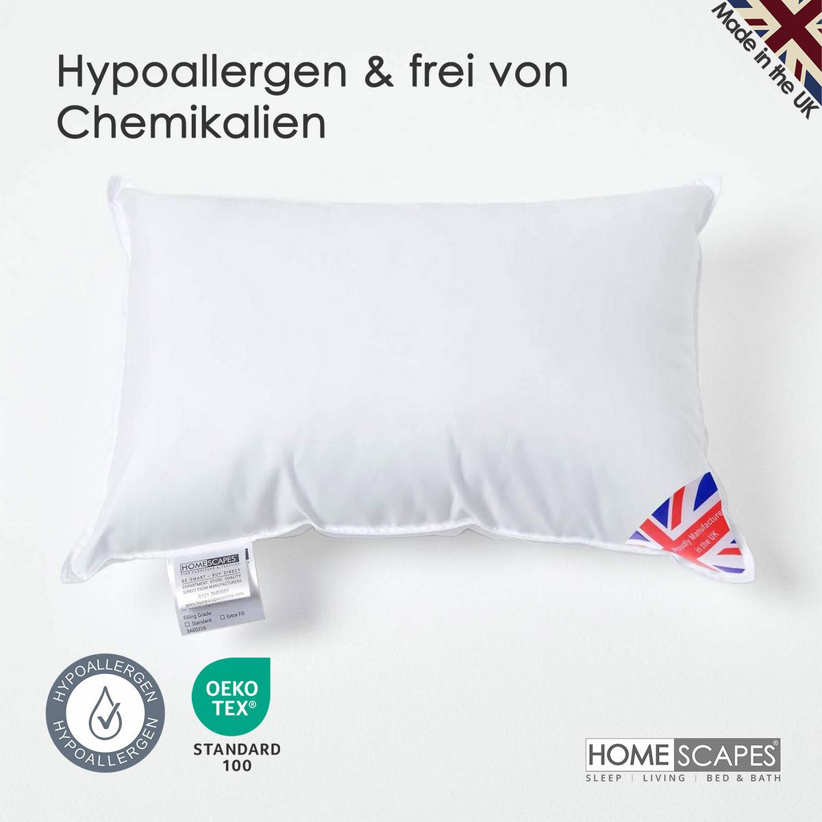 FÜLLKISSEN 30/40 cm – Super-Mikrofaser - Weiß, Textil (30/40cm) - Homescapes