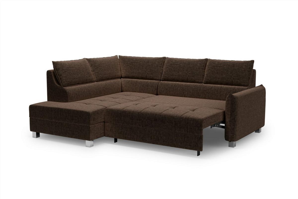 ECKSOFA Marno - Braun, Holzwerkstoff/Textil (260/200cm) - Fun Möbel