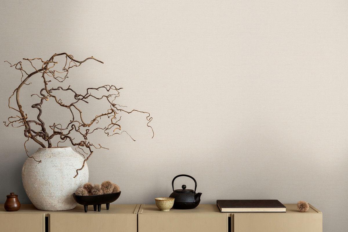VLIESTAPETE Beige 53/1005 cm - Beige, Textil (53/1cm) - KUNSTLOFT