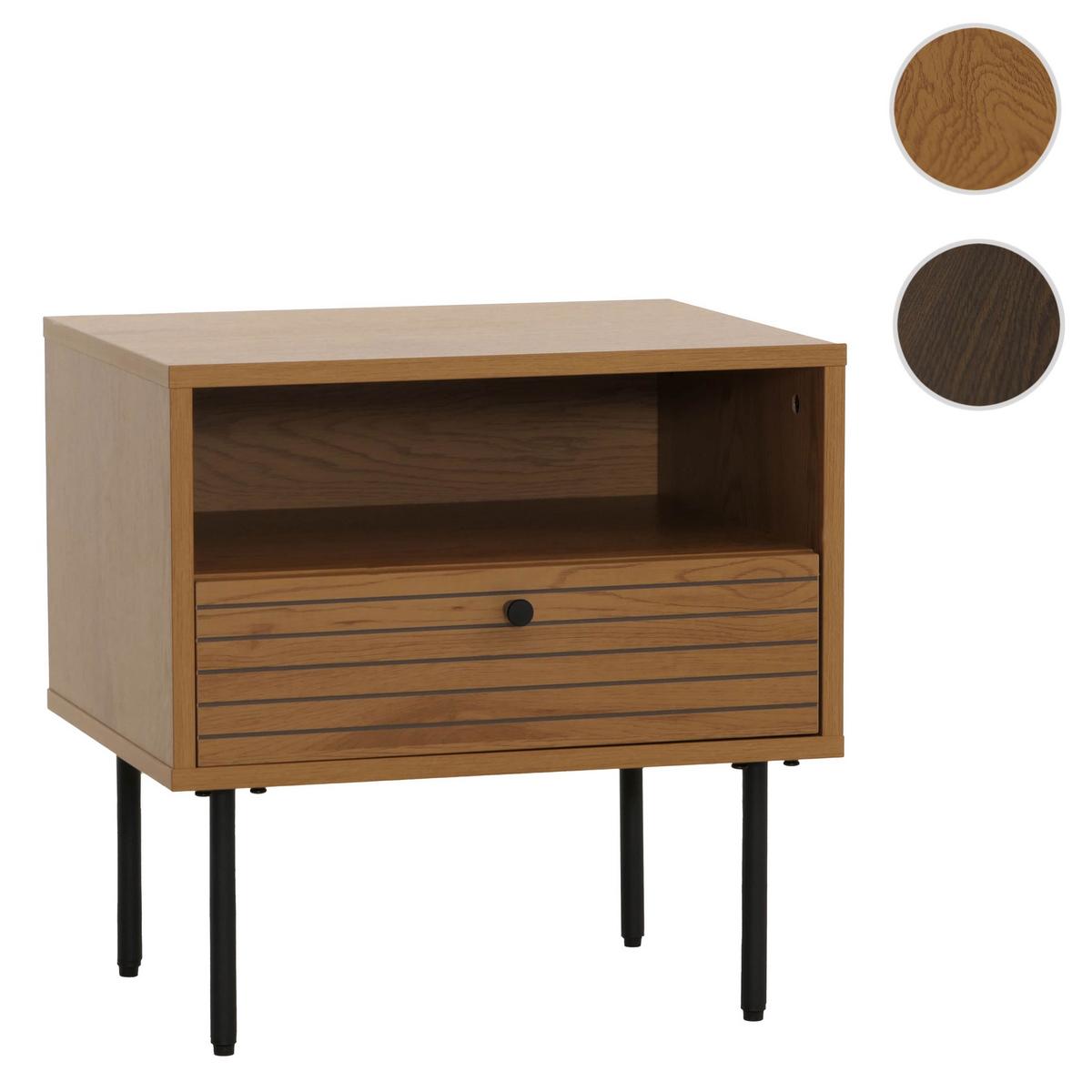 NACHTTISCH rechteckig Braun - Braun, Holz (50/50/40cm) - MCW