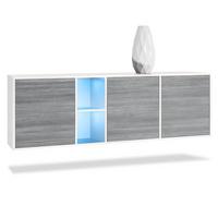 SIDEBOARD Cuba Türen in Avola-Anthrazit - Anthrazit, Holzwerkstoff (182/53/35cm) - Vladon