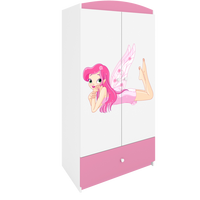 KINDERKLEIDERSCHRANK Elfe II - Hellrosa, Holzwerkstoff (90/175/52cm) - RAUMHIRSCH FURNITURE