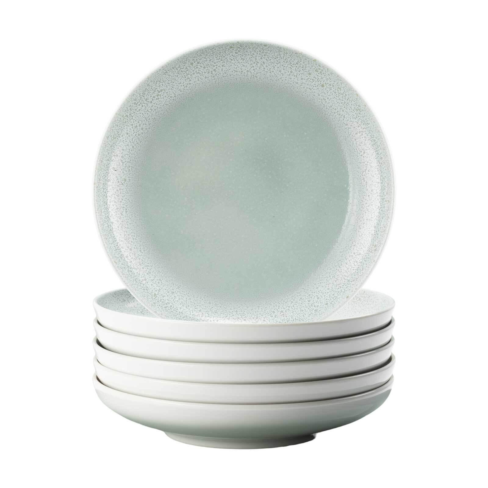 SUPPENTELLER Sento Home Aura mint ø 21,3 cm 6er Set - Mintgrün, Keramik (21.3cm) - Seltmann Weiden