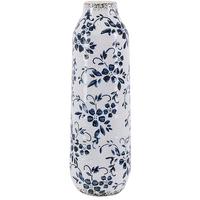 BLUMENVASE Steinzeug weiß Mulai - Weiß, Keramik (30cm) - Beliani