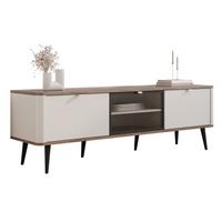 TV-LOWBOARD NAVANI stehend, 160 cm Kaschmir/Nussbaum - Nussbaumfarben/Schwarz, Holzwerkstoff/Metall (160/52/40cm) - Idohome