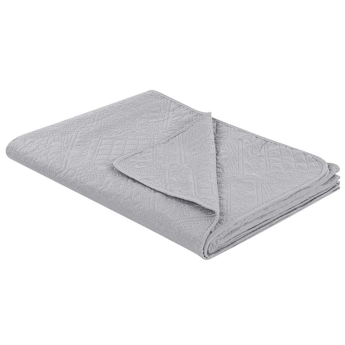 TAGESDECKEN Grau 140 x 210 cm Alamut - Grau, Textil (140/210cm) - Beliani